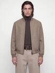 Blouson JACK & JONES "JJEJAMES BOMBER SN", Herren, Gr. L, beige (greige), Web,