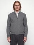 Blouson JACK & JONES "JJEJAMES BOMBER SN", Herren, Gr. L, grau (dunkelgrau), Web,