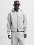 Jack & Jones Kapuzensweatjacke "JCOLEGACY SWEAT SCUBA ZIP HOOD NOOS" Materialmix,