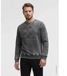 Sweater CAMP DAVID, Herren, Gr. M, grau (schwarz rock), Sweatware, Material: