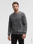 Sweater CAMP DAVID, Herren, Gr. M, grau (schwarz rock), Sweatware, Material: