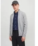 Jack & Jones Strickjacke "JJSOHO OLLIE KNIT HIGH NECK ZIP CAR SN" Materialmix,...