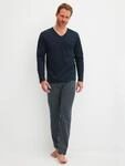 CALIDA Schlafanzug "Cotton Special" 2 tlg. Langarm, V-Ausschnitt, Comfort Fit,...