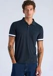 Poloshirt LINDBERGH "Poloshirt", Herren, Gr. M, blau (navy wei&szlig;), Obermaterial: 100%
