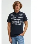 Poloshirt CAMP DAVID, Herren, Gr. S, blau, Piqu&eacute;, Material: 100% Baumwolle,