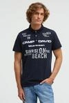 Poloshirt CAMP DAVID, Herren, Gr. S, blau, Piqu&eacute;, Material: 100% Baumwolle,