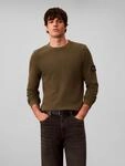 Calvin Klein Jeans Langarmshirt "WAFFLE BADGE CREWNECK TEE" Regular fit, Badge,