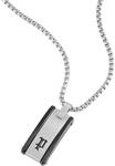 Kette mit Anh&auml;nger POLICE "Ceramica I", silber (edelstahlfarben, schwarz),