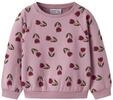 Sweatshirt NAME IT "NMFOKLA LS NREG SWEAT BRU BOX", M&auml;dchen, Gr. 104, rosa (lilas),