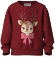 Name It Sweatshirt "NMFVERTRUD LS NREG SWEAT BRU", Weihnachten, Baumwolle,