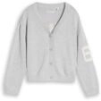 Strickjacke TOM TAILOR, M&auml;dchen, Gr. 152, grau (light stone grau melange), Strick,