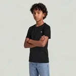 T-Shirt G-STAR "KIDS, BASE R T SS", Jungen, Gr. 6 (116), schwarz (dk schwarz),...
