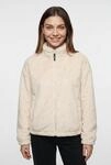 Fleecejacke O'NEILL "MUST-HAVE FZ FAUX FUR JACKE", Damen, Gr. S, linen wei&szlig;,