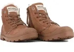 Winterboots PALLADIUM "PAMPA HI ZIP WL", Damen, Gr. 37,5, w&auml;rmend, raw braun,...