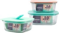 Luminarc Aufbewahrungssch&uuml;ssel "Unique - Dosenset quadratisch 3-tlg"...