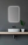 Talos Badezimmerspiegelschrank oval, BxH: 40x60 cm, aus Alumunium und Echtglas,...