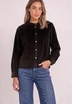 Langarmbluse STREET ONE, Damen, Gr. 34, schwarz (schwarz coffee), Web, 100%