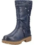 Winterstiefel RIEKER, Damen, Gr. 39, Warmfutter, blau (dunkelblau), Lederimitat,
