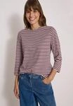 3/4-Arm-Shirt CECIL, Damen, Gr. L (42), rot (light grau melange), Web, 71% Baumwolle,
