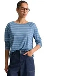 Langarmshirt MARC O'POLO DENIM "aus Loose Knit Jersey", Damen, Gr. XXS, blau...