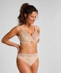 Slip HUNKEM&Ouml;LLER "Diva High Knickers", Damen, Gr. XS, beige (orange), 73% Polyamid,