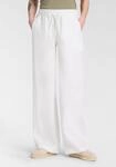 MAC Leinenhose "CHIARA BELT" Sommerhose Wide Fit, mit geradem, weitem Bein