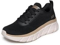 Sneaker SKECHERS "BOBS B FLEX HI-FLYING HI", Damen, Gr. 35, Textil, schwarz (schwarz,