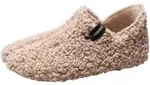 Hausschuh VERBENAS "YOI CURLY", Damen, Gr. 41, w&auml;rmend, beige (taupe), Textil,