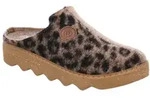 Pantoffel ROHDE "Foggia-D", Damen, Gr. 39, Filz, braun leo, Schuhe, Hausschuh,