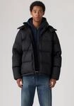 Steppjacke LEVI'S "ROCKWELL HOODED PUFFER 1", Herren, Gr. M, schwarz (jet schwarz rip