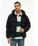 Tommy Hilfiger Daunenjacke "DOWN HOODED PUFFER JKT" mit Kapuze mit Logo-Patch, mit