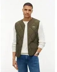 Steppweste TOMMY HILFIGER "DIAMOND QUILT", Herren, Gr. S, platinum olive, Web,
