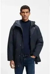 Parka BOSS ORANGE "Osiass1", Herren, Gr. 48, blau (dunkelblau404), Web, Obermaterial: