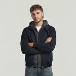 Blouson G-STAR "Tech Padded Bomber Jacket", Herren, Gr. S, schwarz (dk legion...