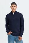 Blend Troyer "BHBRANKO HALFZIPP KNIT NOOS" Wollmischung, regular fit