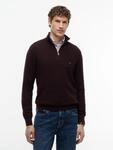 Troyer TOMMY HILFIGER "PIMA COTTON CASH STRUCTURE ZIP MOCK", Herren, Gr. S, braun