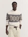 bugatti Rollkragenpullover "Regular Fit" Regular Fit Wollmix Jacquard