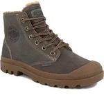 Winterboots PALLADIUM "PAMPA ZIP WL PILOT", Herren, Gr. 44,5, w&auml;rmend, braun (mg