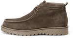 Stiefelette MARC O'POLO "aus Velours-Rindleder", Herren, Gr. 43, schwarz taupe,