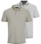 Poloshirt JACK & JONES "JJEPAULOS im Doppelpack mit Logostickerei und Komfort",