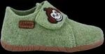 Richter Hausschuh "Filzi (Felt)" Klettschuh mit Logo-Aufn&auml;her, Gr&ouml;&szlig;enschablone zum