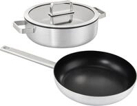 Hanseatic Pfannen-Set "PREMIUM" Edelstahl Set, 1x Pfanne 24 cm, 1x...