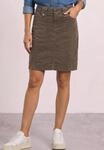 Minirock STREET ONE, Damen, Gr. 32, braun (velvet mocha), Web, 98% Baumwolle, 2%