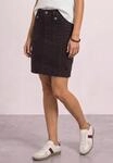 Minirock STREET ONE, Damen, Gr. 32, braun (schwarz coffee), Web, 98% Baumwolle, 2%