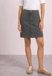 Minirock STREET ONE, Damen, Gr. 32, grau (gravel grau), Cord, 98% Baumwolle, 2%