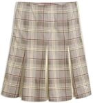 Jerseyrock PUMA "T7 Pleated Tartan-Midirock Damen", Damen, Gr. S, beige (mouse gray