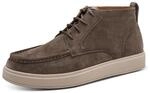 Schn&uuml;rboots TAMARIS, Herren, Gr. 40, Leder Textil, braun (taupe), Veloursleder,
