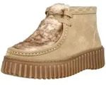 Plateaustiefelette CLARKS "Clarks Stiefelette Veloursleder", Damen, Gr. 37,...