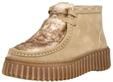 Plateaustiefelette CLARKS "Clarks Stiefelette Veloursleder", Damen, Gr. 37, beige