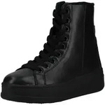 Schn&uuml;rstiefelette GEOX "Geox Stiefelette Leder", Damen, Gr. 37, Textil, schwarz,